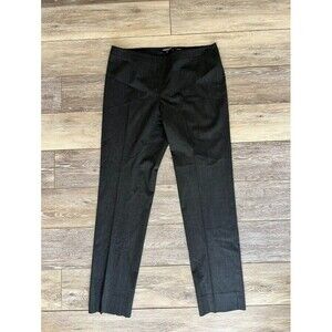 Lafayette 148 New York Bleecker Dress Pants Side Zip Gray Womens 8